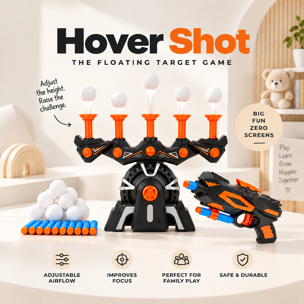 Hover Shot - hero shot with blaster, targets and darts