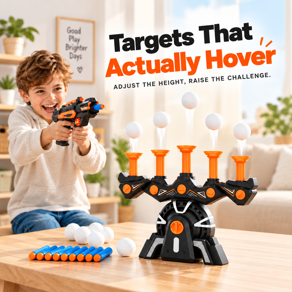 Hover Shot - father and son playing
